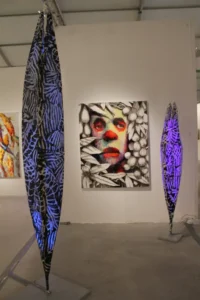 Chrysalis Series and Leafman, Art Wynwood, Miami, 2013 installation a